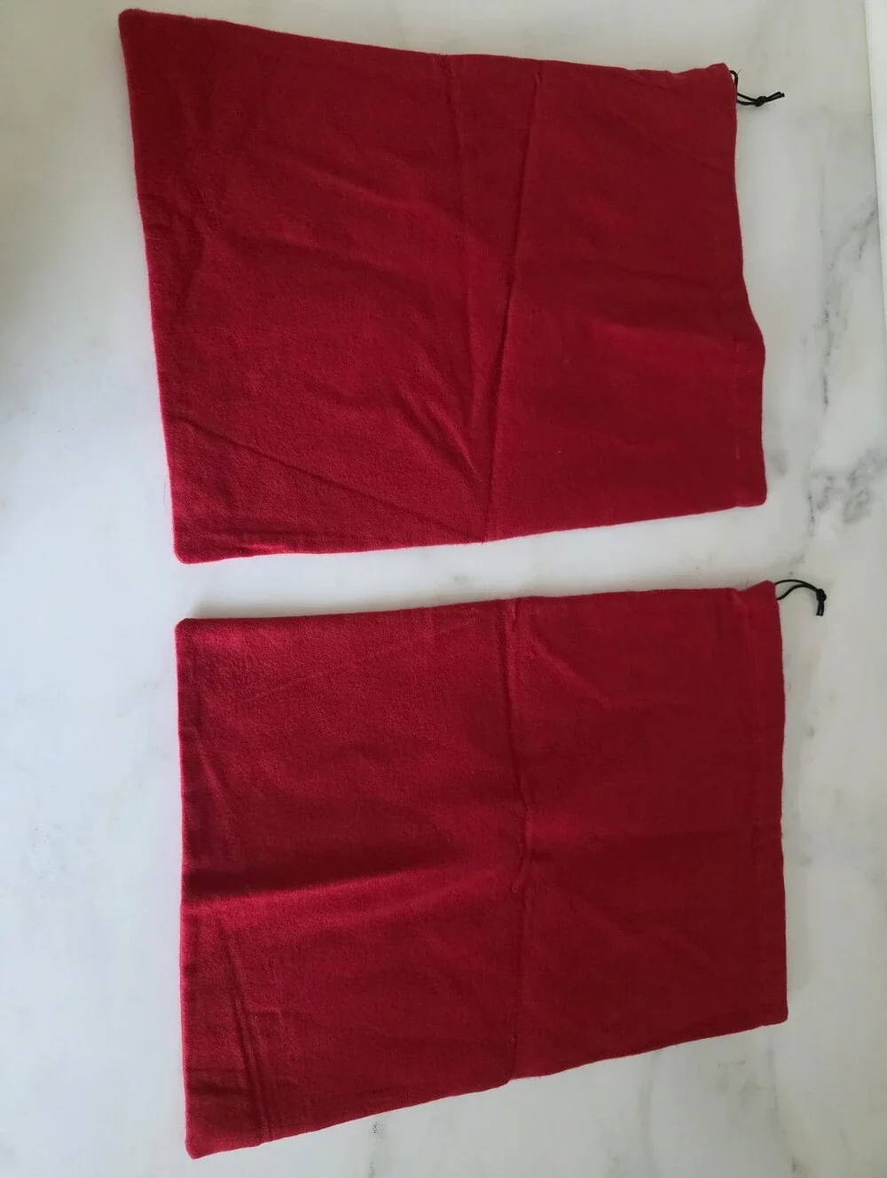 Authentic Christian Louboutin Red Velvet Dust Bag Set of 2 Shoe Storage Bags